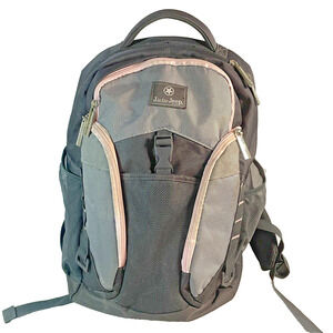 JEEP Backpack Grey Pink Large Insulated Bottle Pocket Hiking Diaper Bag Carryall